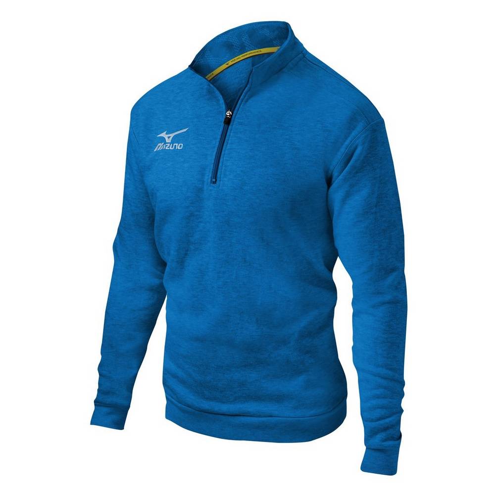 Mizuno Men's 1/2 Zip Fleece Pullover Blue (440621-GRI)